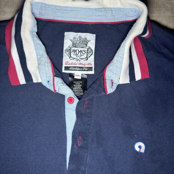 Akademiks t-shirt, red, vintage hip hop jersey, 1990s, mens size 3XL - Picture 2 of 5